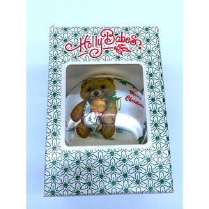 Vintage Ruth Morehead Holly Babes Satin Ornament NOS - Still in Package